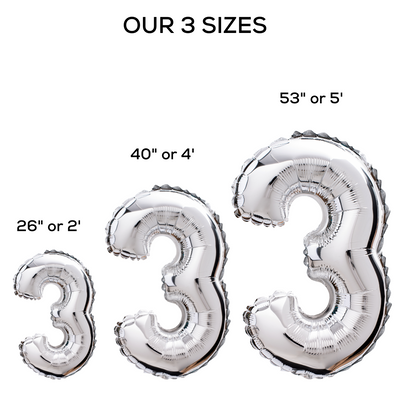 large foil balloon sizes for new years age kit