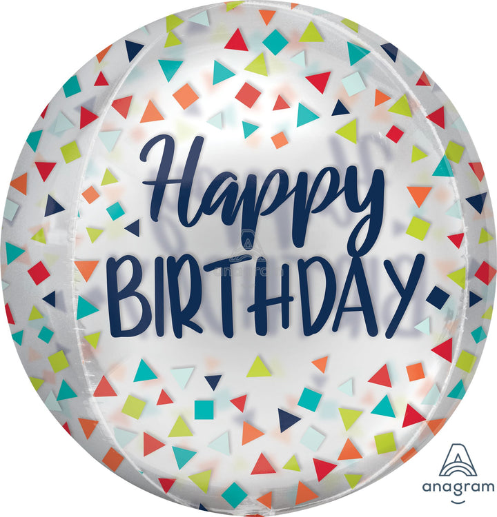 Happy Birthday Reason to Celebrate Orbz Balloon (15 Inch)