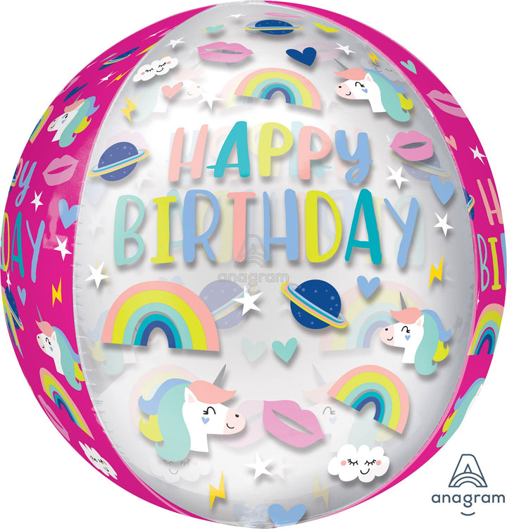 Birthday Trendy Icons Orbz Balloon (15 Inch)