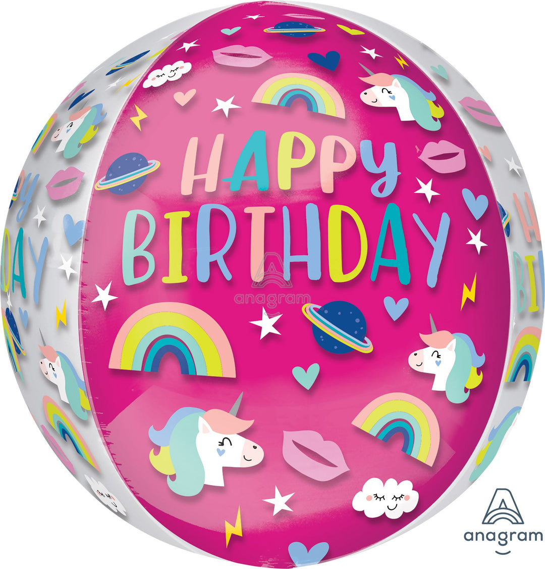 Birthday Trendy Icons Orbz Balloon (15 Inch)