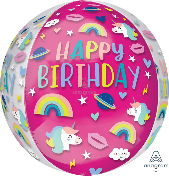 Birthday Trendy Icons Orbz Balloon (15 Inch)