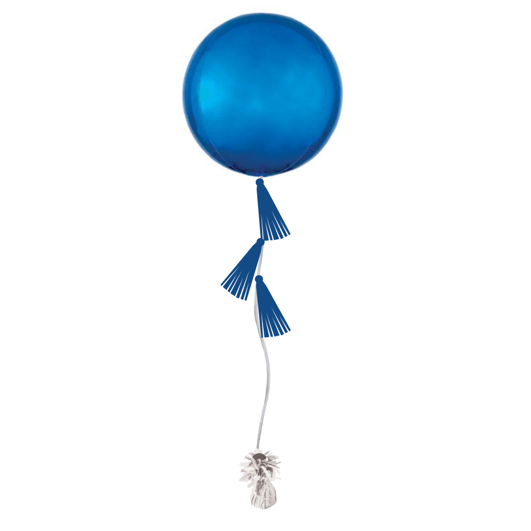 Dark Blue Tasseled Orb
