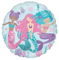  foil balloon with printed mermaids