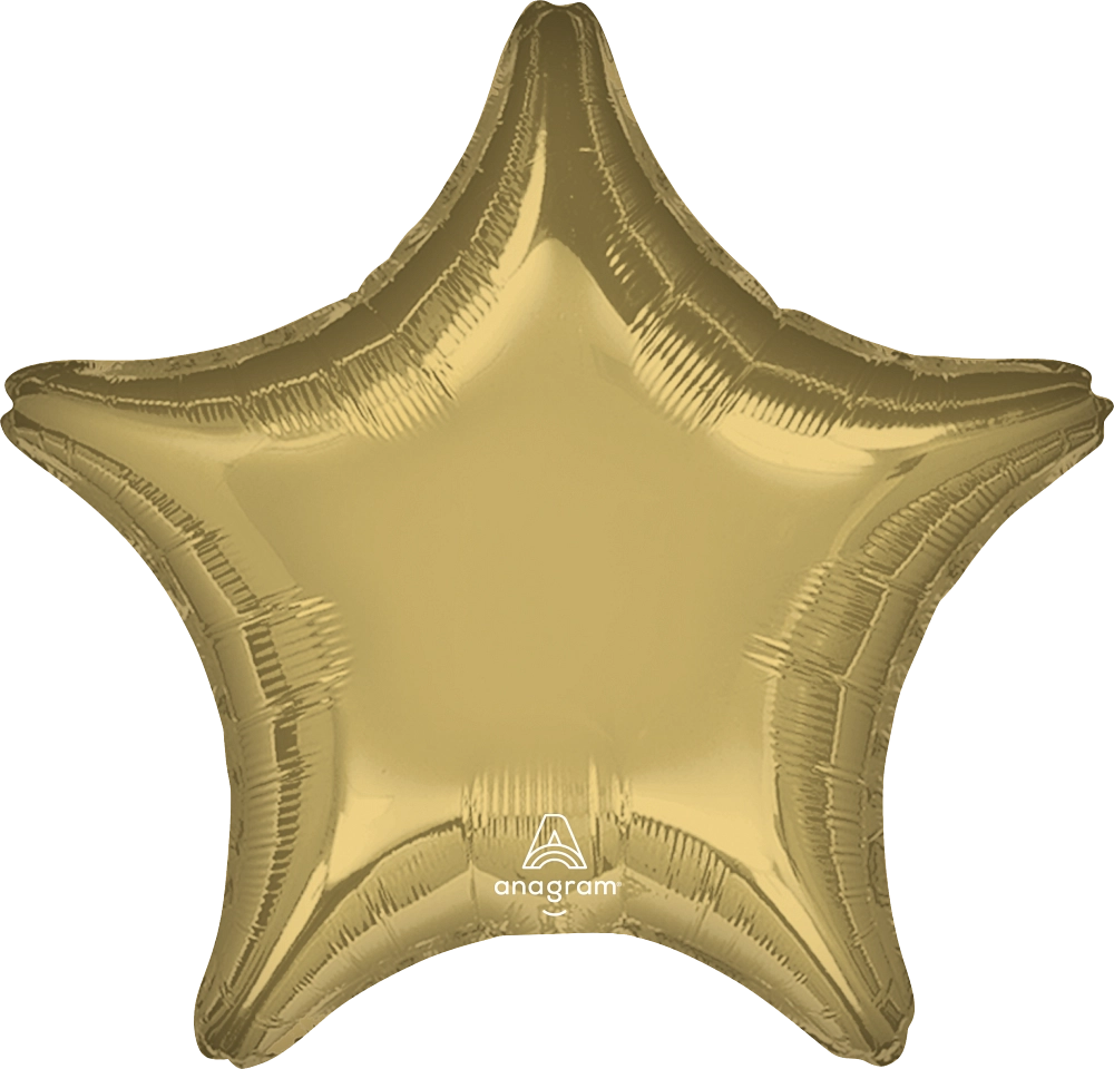 White Gold Star 18" Foil Balloon