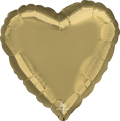 White Gold Heart Balloon (18 Inch)