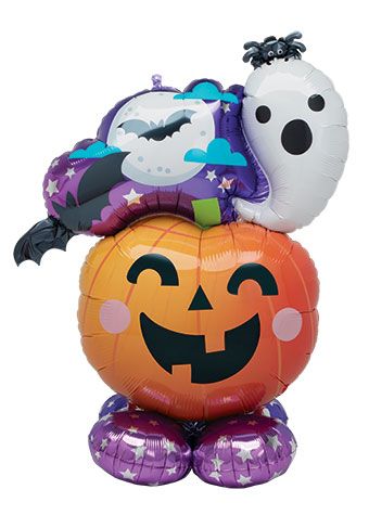 Ghost and Pumpkin Airloonz Foil Balloon (53 Inch)