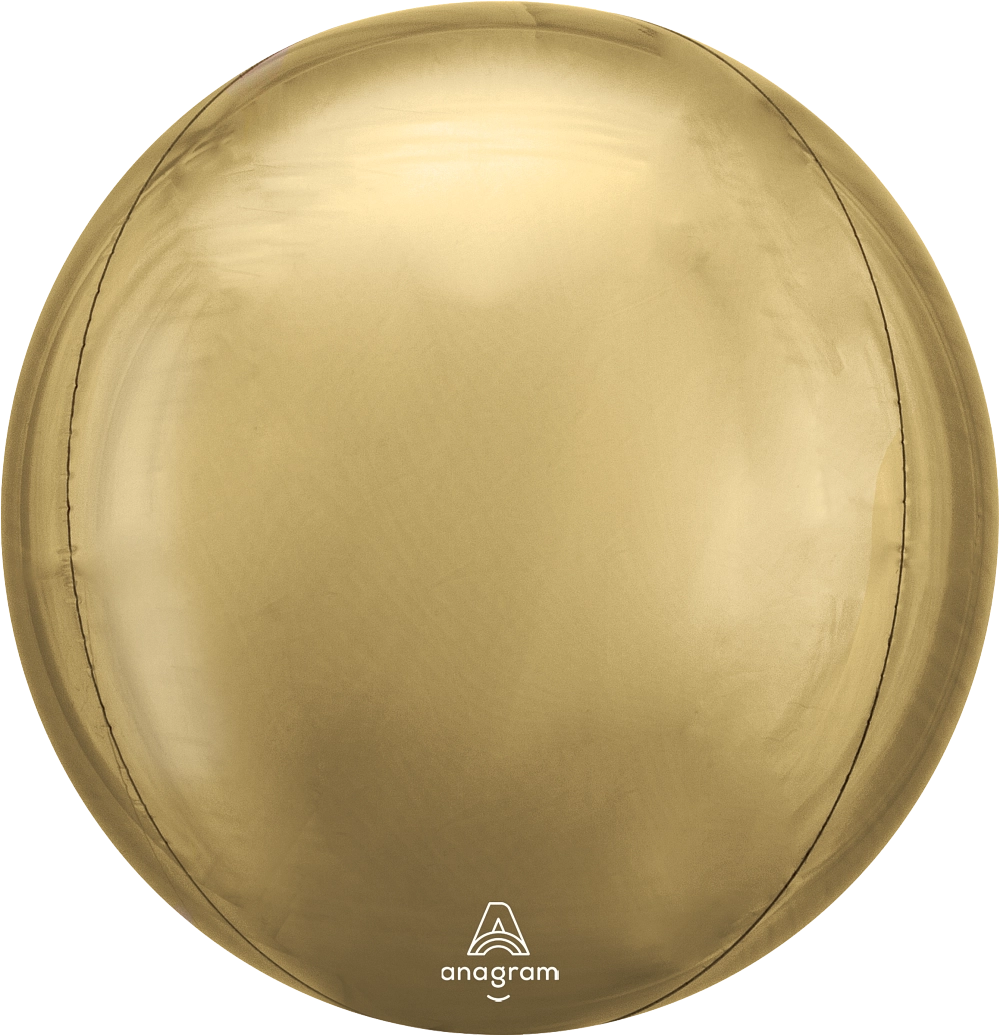 Jumbo White Gold Solid Orbz Foil Balloons (21 Inch)