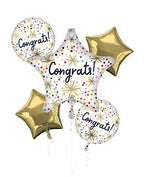 Congrats Stars 5 Piece Foil Bouquet