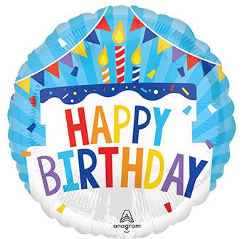 Happy Birthday Tiered Cake Balloon (18 Inch)