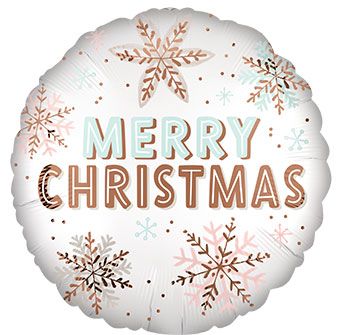 Satin Merry Christmas Wonderland Snowflakes Foil Balloon (18 Inch)
