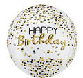 Happy Birthday Dots Orbz Foil Balloon (16 Inch)