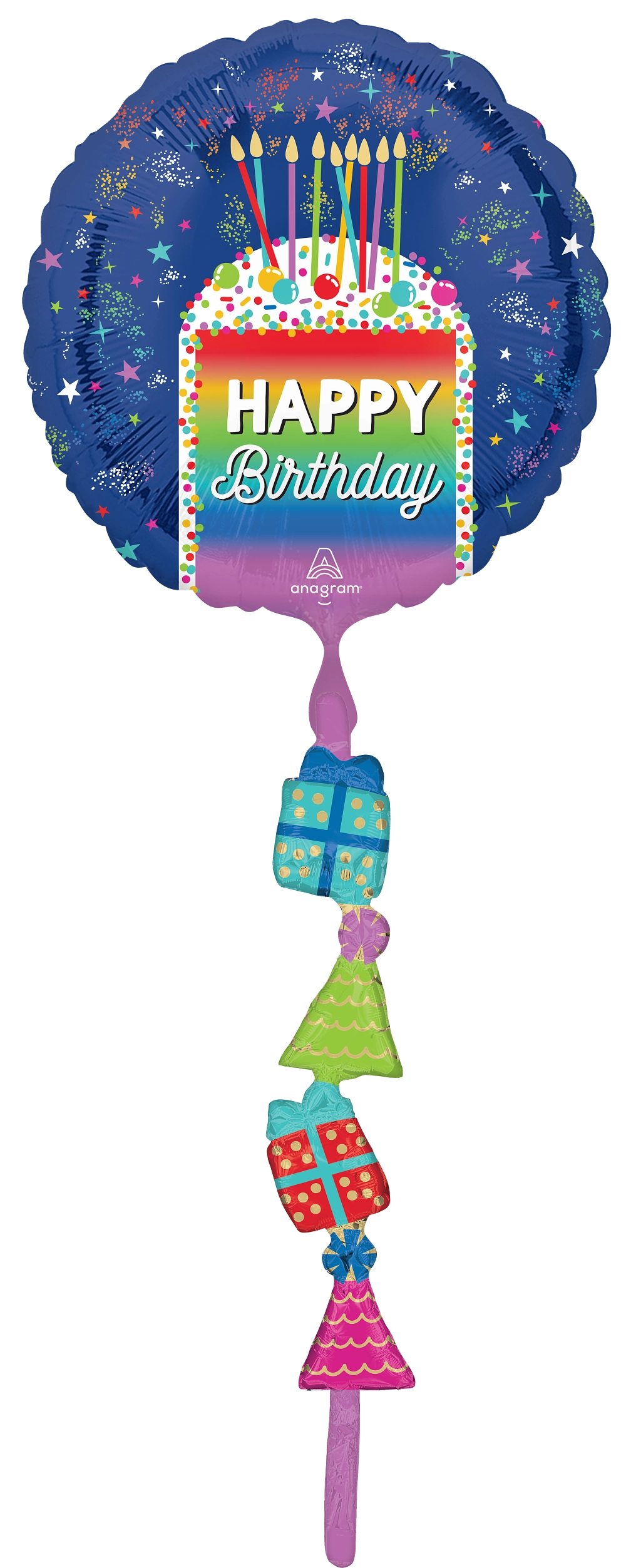 Rainbow Cake Slice Birthday Tails 69" Airwalker Balloon