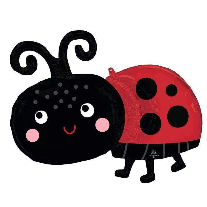 Cute Doodle Ladybug Foil Balloon