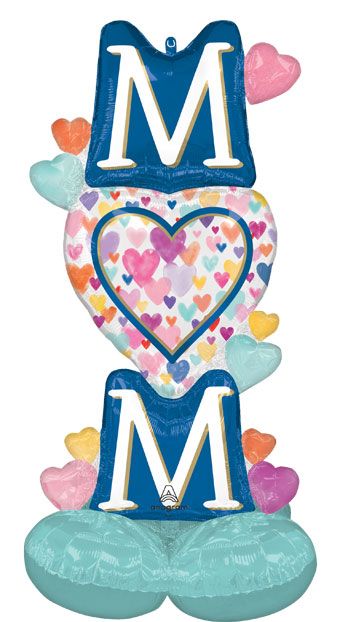 AIRLOONZ MOM SPRINKLED HEARTS CONSUMER INFLATE 49"