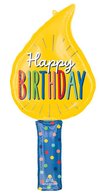 Happy Birthday Giant Candle 39" Foil Balloon