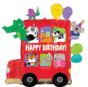 HAPPY BIRTHDAY PARTY BUS 28"