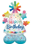 Happy Birthday Party Hat Airloonz Jr. Balloon (36 Inch)