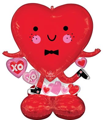 Running Heart Guy Airloonz Foil Balloon (43 Inch)
