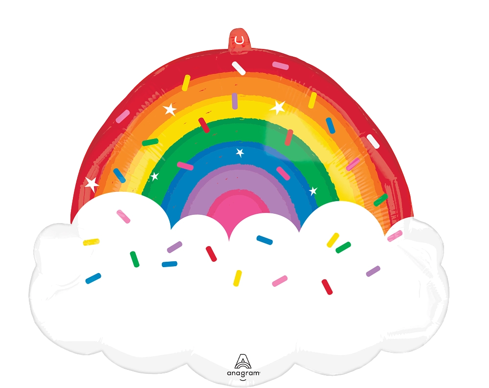Rainbow Sprinkles Cloud Foil Balloon