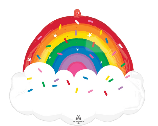 Rainbow Sprinkles Cloud Foil Balloon