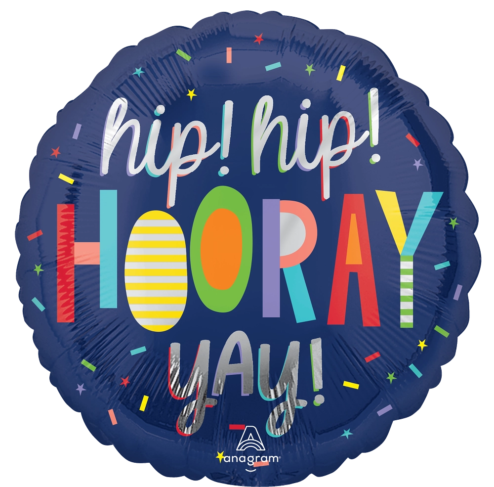 hip! hip! Hooray yay! 18" Foil Balloon