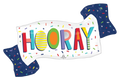 Hooray Sprinkles Banner Balloon (39 Inch)