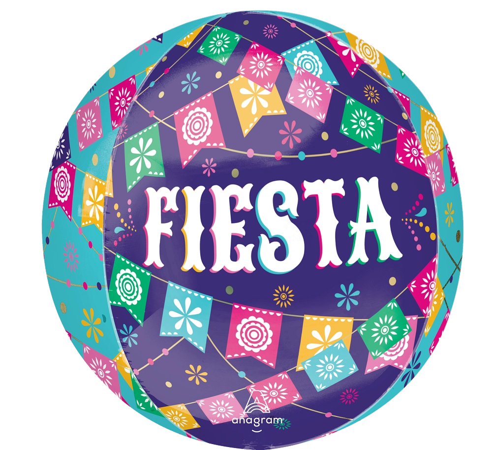 Fiesta Time Orbz Foil Balloon