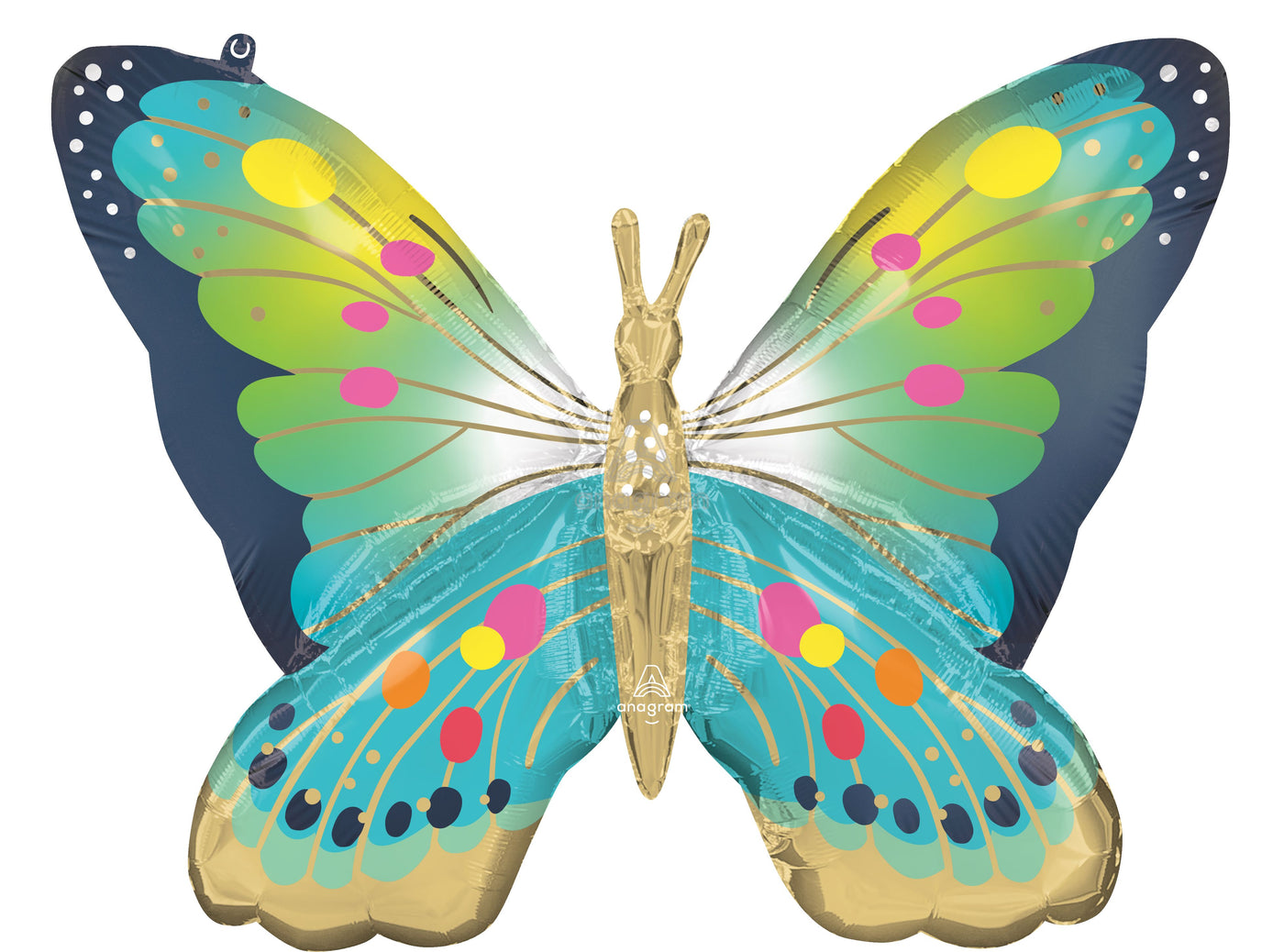 Vibrant Blue Satin Butterfly Balloon (30 Inch)