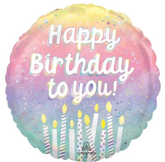 Pearlized Happy Birthday To You Foil Balloon