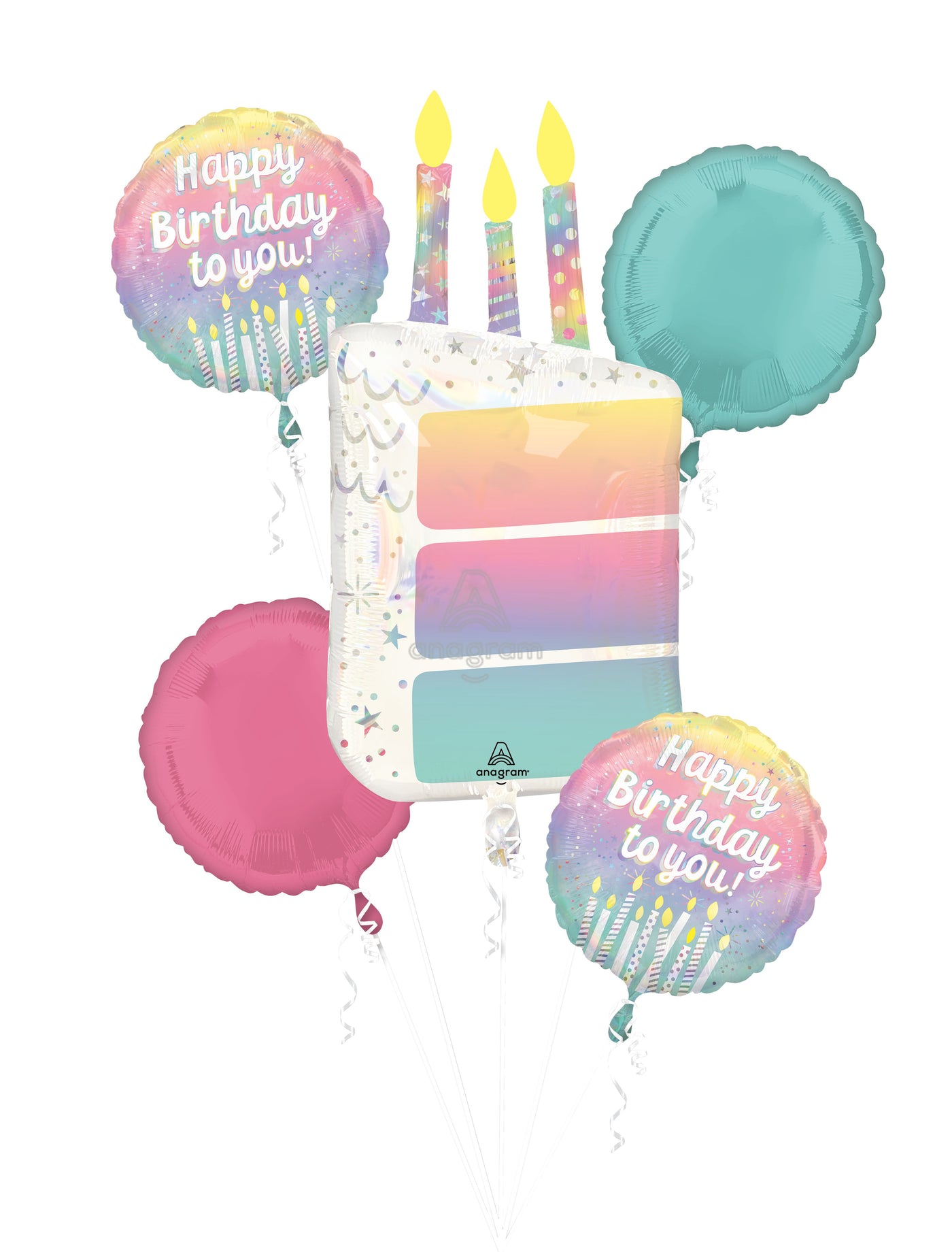 Pearlized Birthday Cake Balloon Kit
