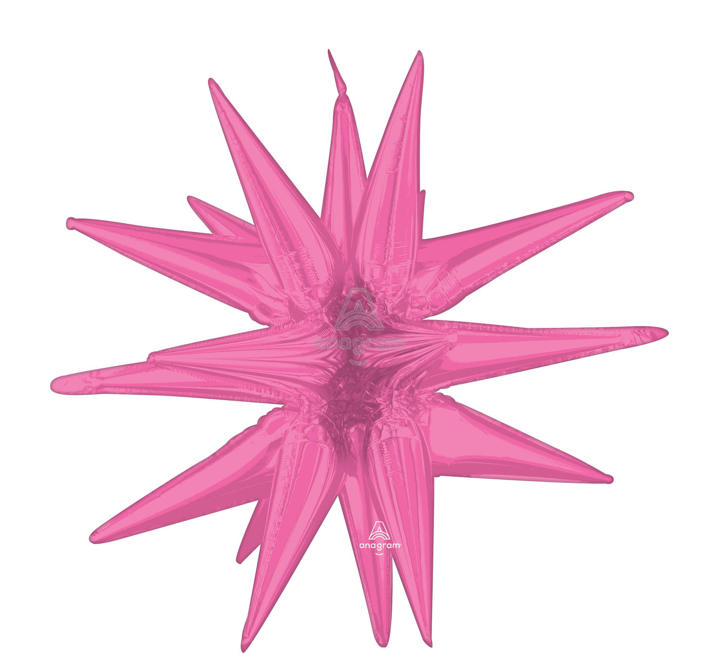 Air-Filled, Non-Floating, Pink Magic Star Balloon (35 Inch)