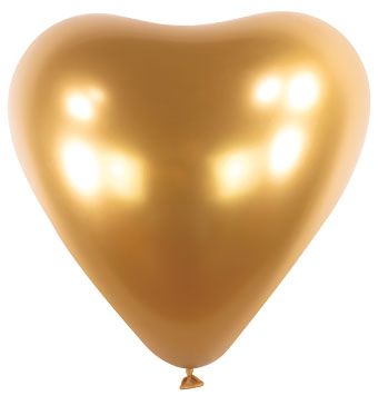 Heart Gold Latex Balloon (12 Inch)