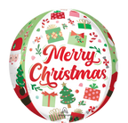 Merry Christmas Jolly Santa Orbz Balloon