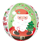 Merry Christmas Jolly Santa Orbz Balloon