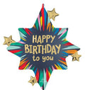 Satin Blast Birthday to You Star Foil Balloon (29 Inch)