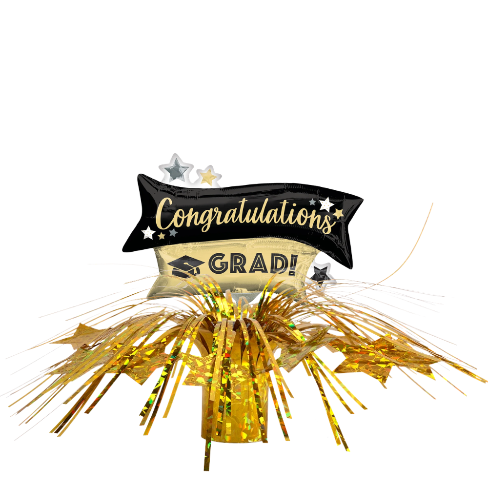 Grad Table Banner Congrats Grad Banners Mini Table Centerpiece – Charleston Balloon