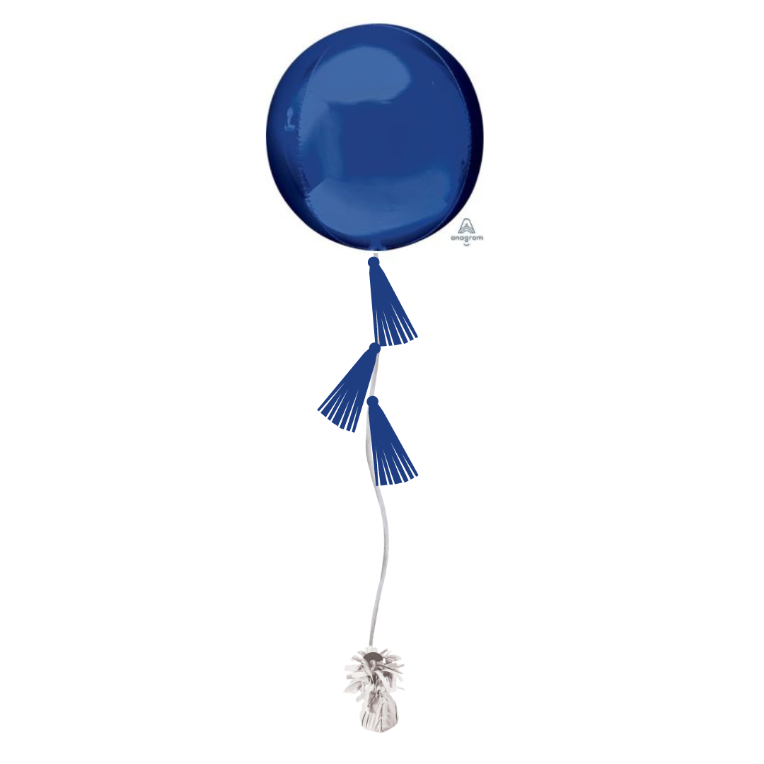 Navy Blue Tasseled Orb