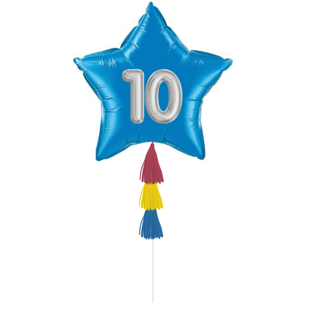 Young Ages Primary Blue Star Gift Balloon