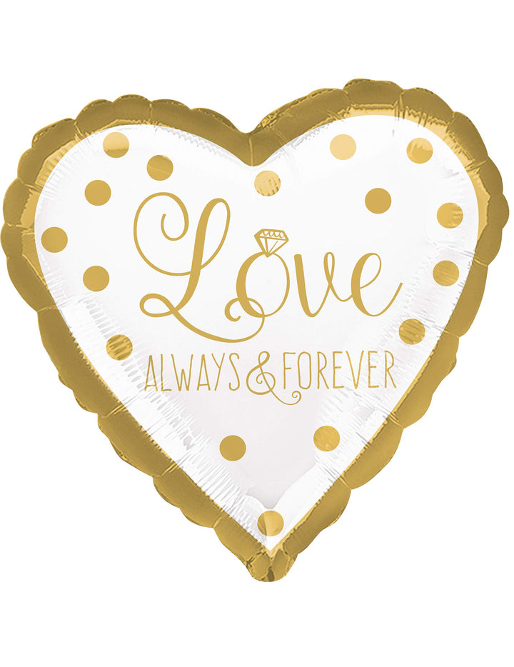 Love Always and Forever Sparkling Heart Balloon (18 Inch)