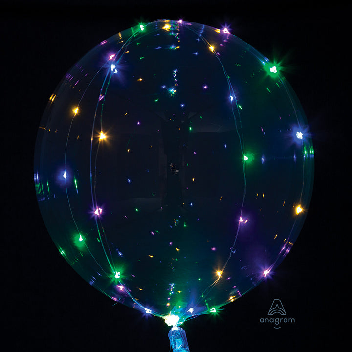 Multicolored Crystal Clearz with LED Balloon (18 Inch)