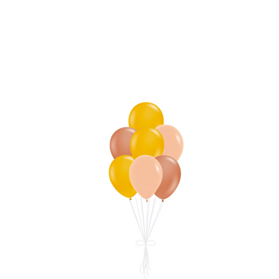 Mixed Vintage Yellows & Oranges Latex Balloon Bouquets