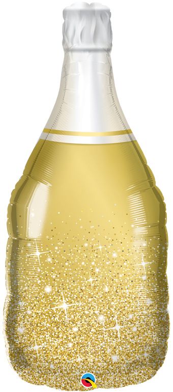 Non-Floating 9" Golden Bubbly Bottle AIR FILL ONLY