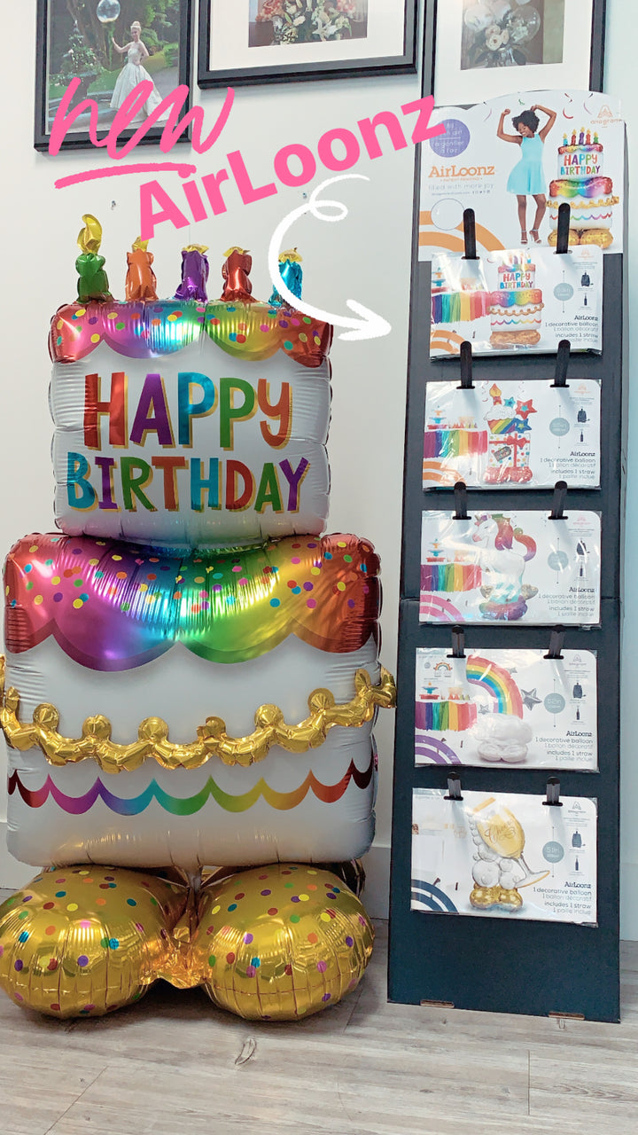 Giant Birthday Cake Airloonz Balloon (53 Inch)