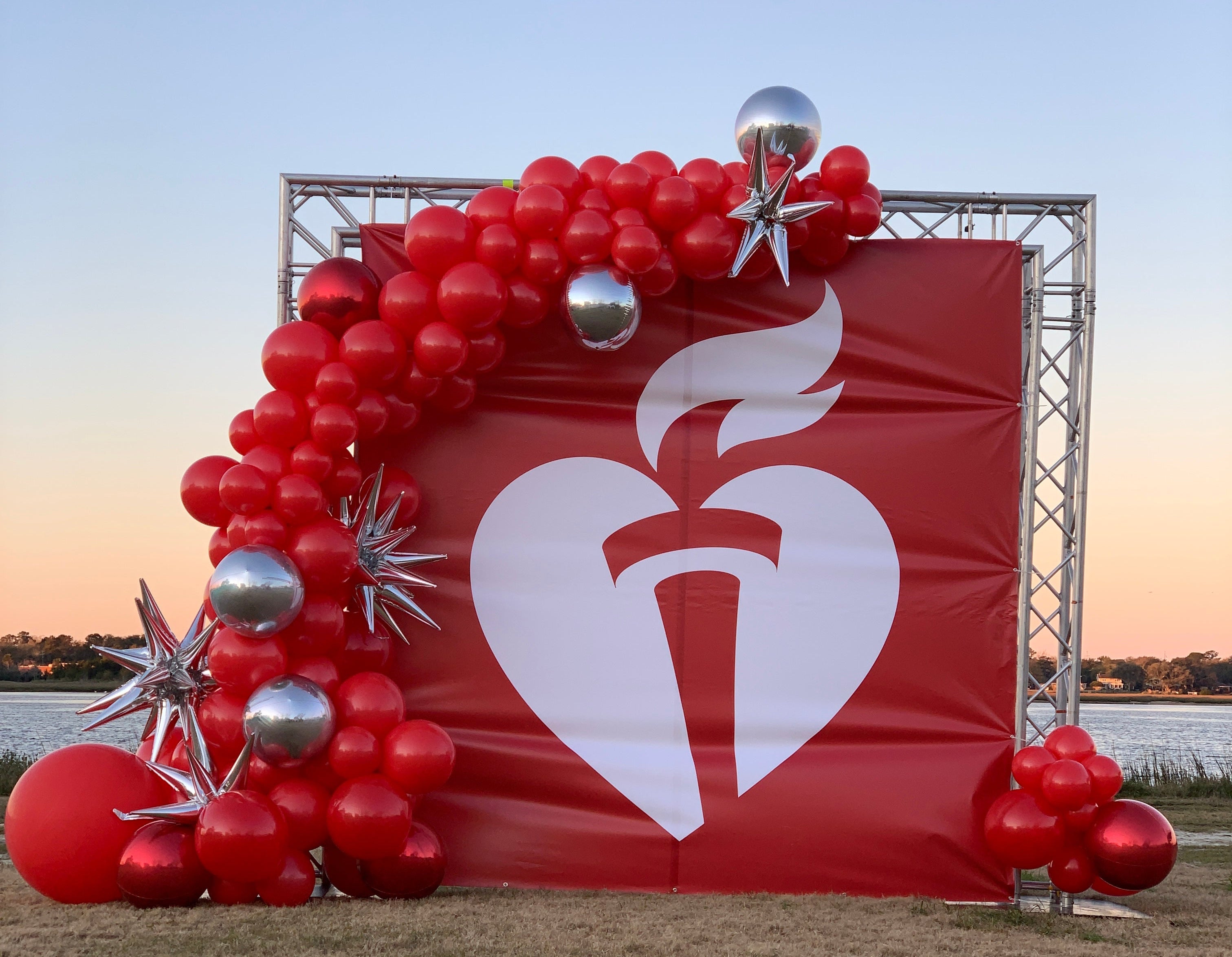 American cancer society balloon garland