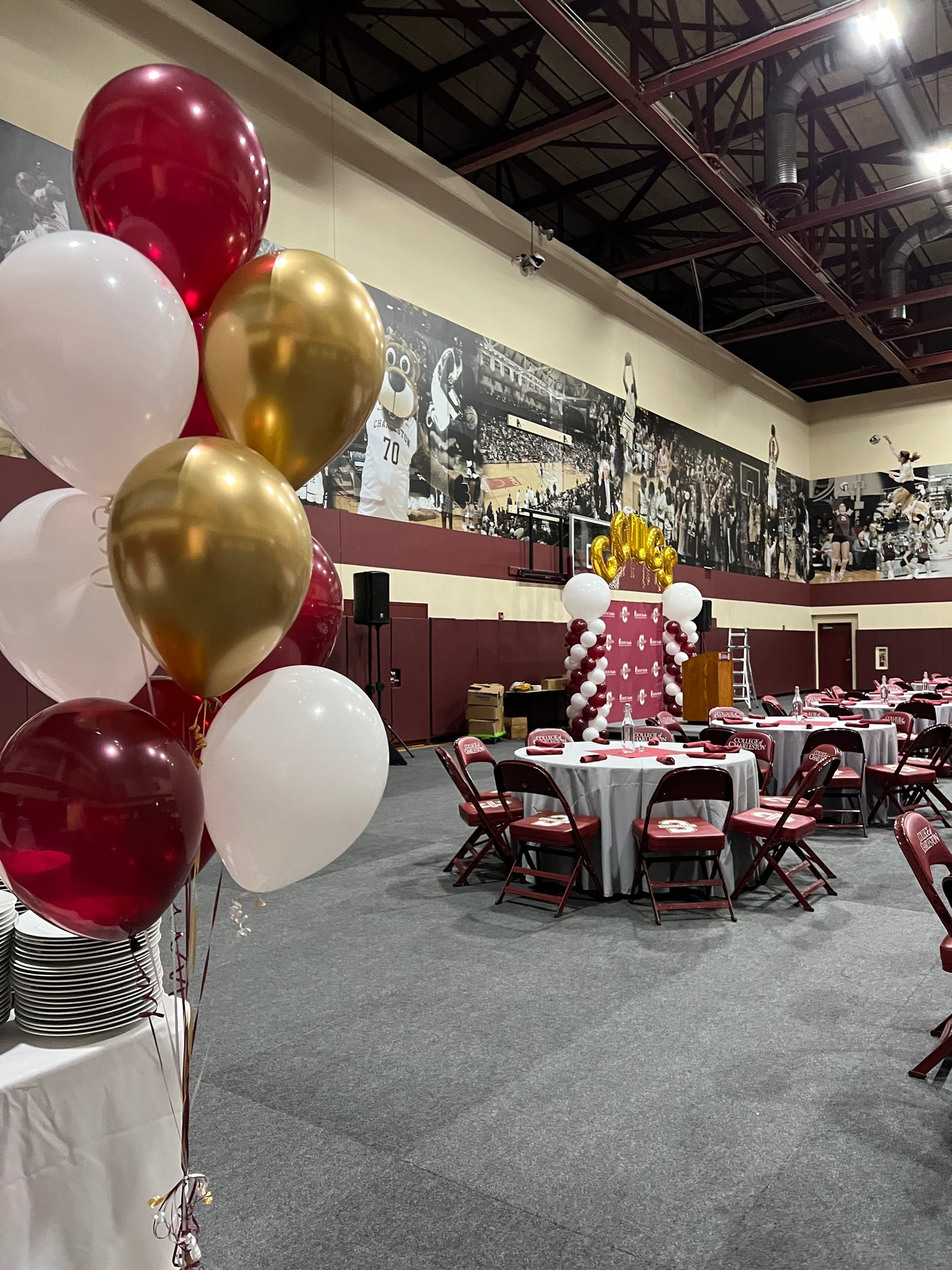Custom String of Pearl Indoor Balloon Arch