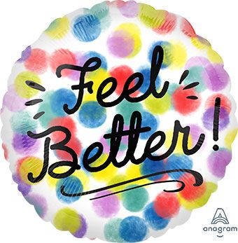 Feel Better Watercolor Dots 18" Foil Balloon