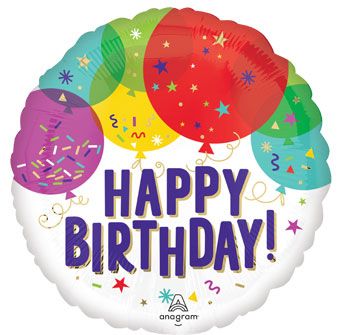 Happy Birthday Balloons 18" Foil Balloon