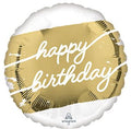 Happy Birthday Golden Age 18" Foil Balloon