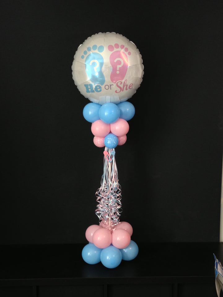 He or She? Gender Reveal Footprints Balloon (18 Inch)