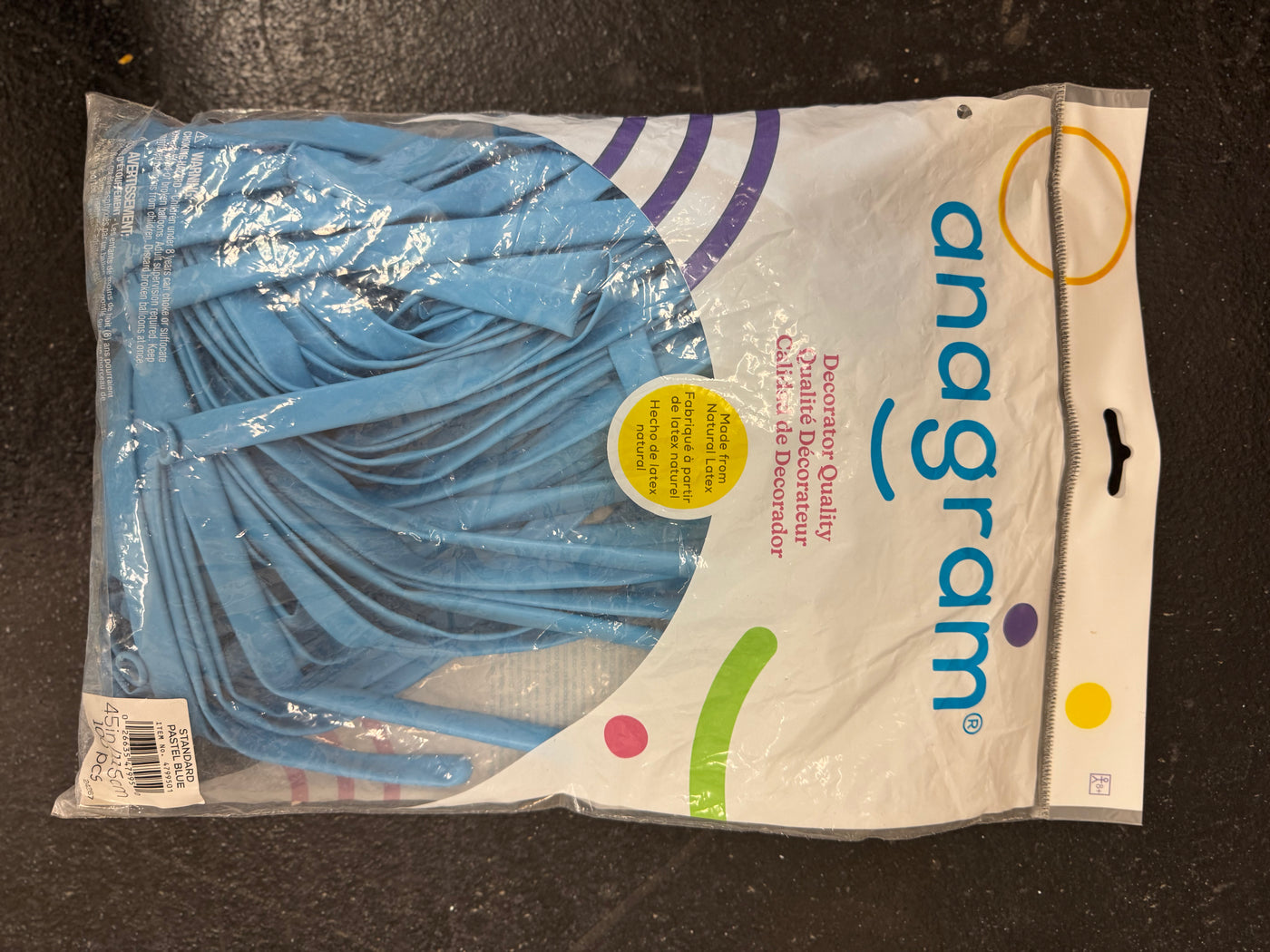 Pastel Blue Solid 360 Twisting Latex Bag